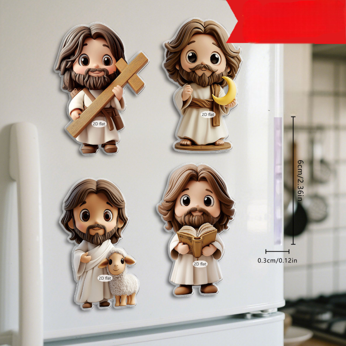 小小福音使者｜耶穌Q版冰箱貼