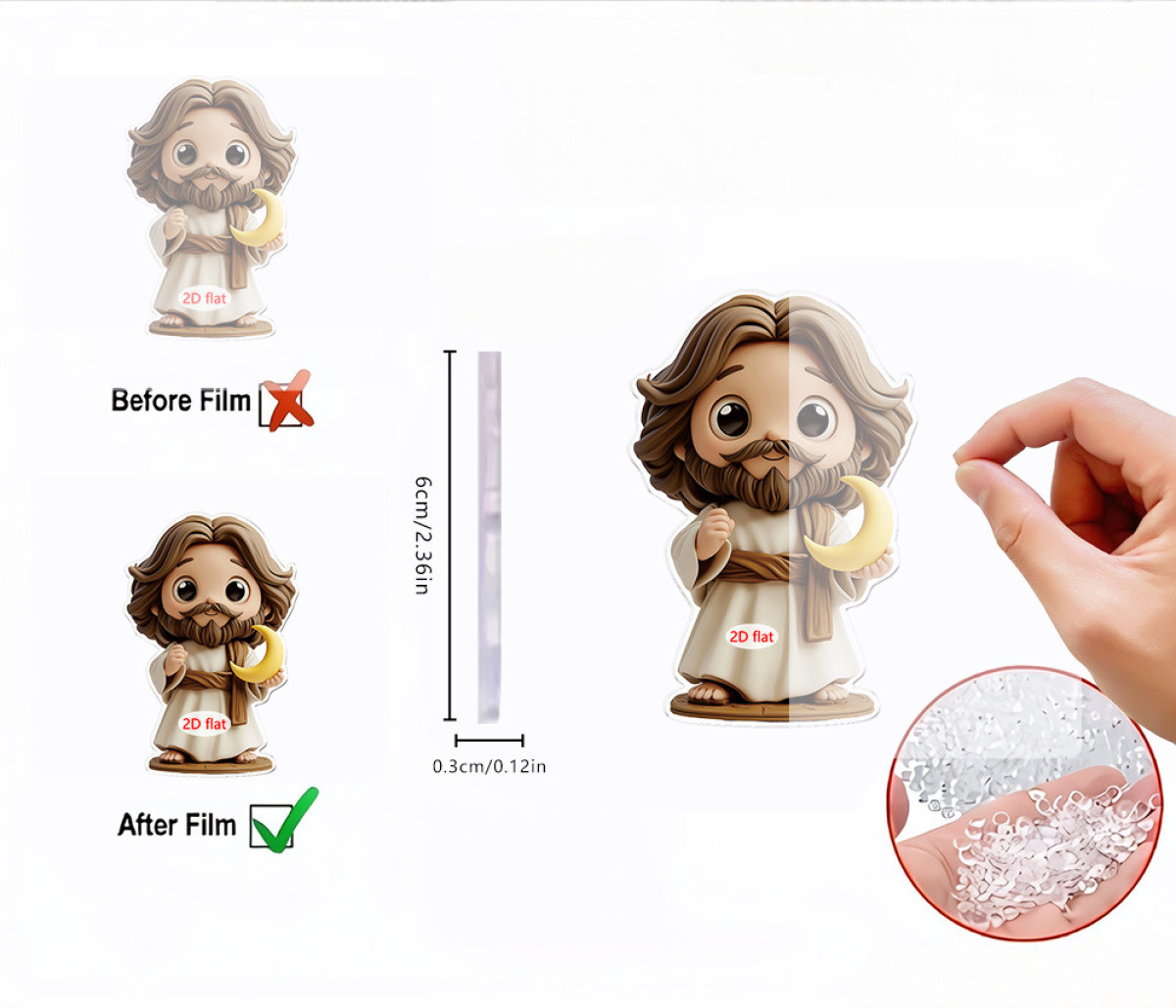 小小福音使者｜耶穌Q版冰箱貼