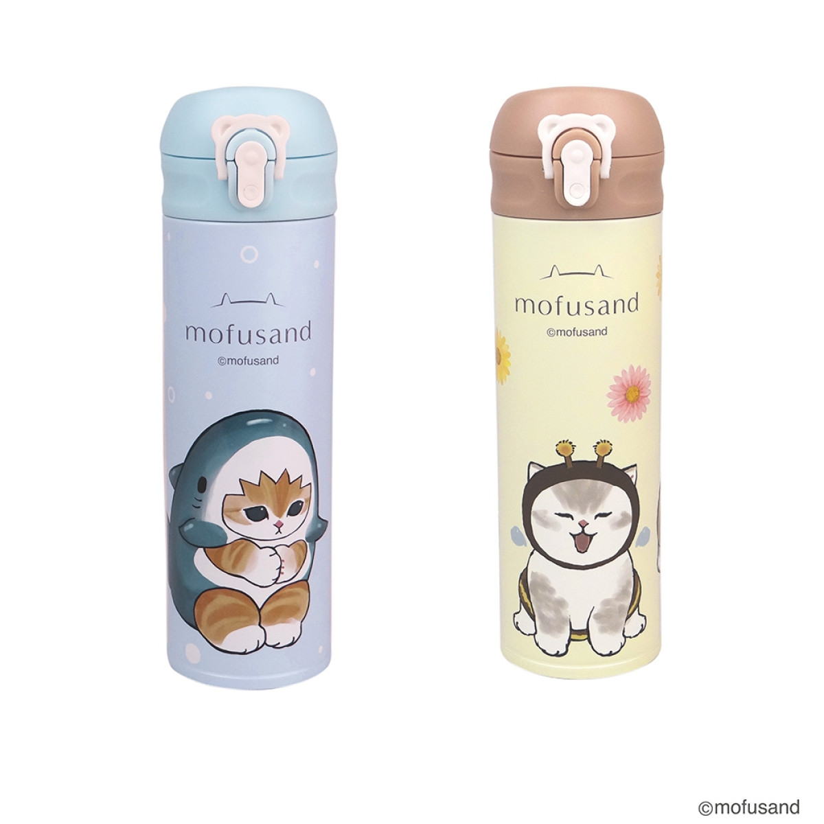 貓福珊迪彈蓋保溫瓶 鯊魚/蜜蜂 475ML