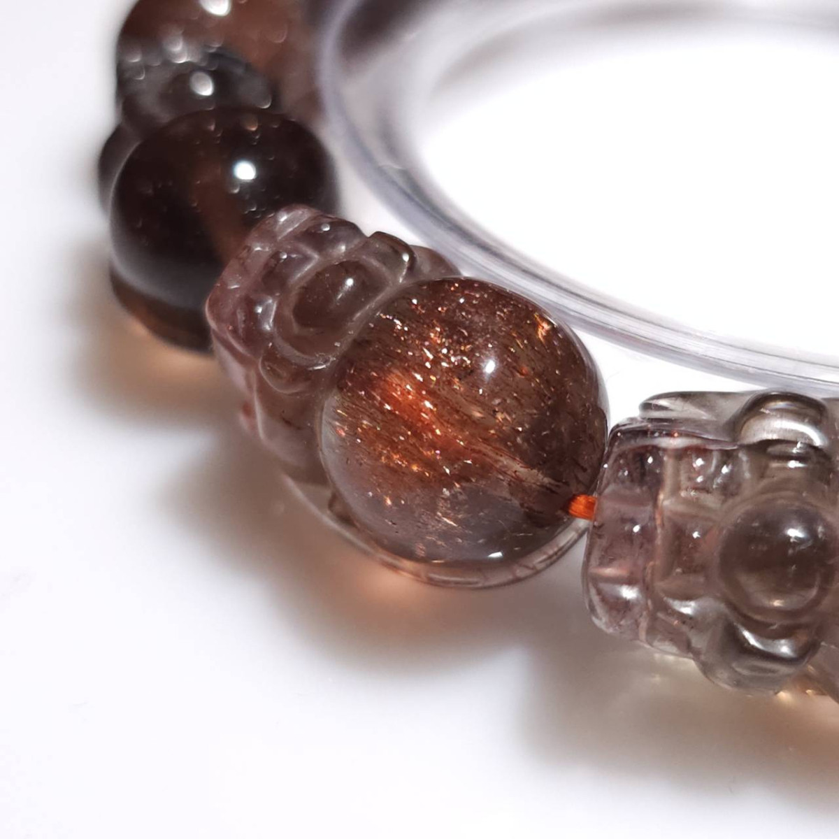 【孤品臻藏】  芬達橘紅超七貔貅手串 難得一見的稀世臻品 順絲 滿色 藍天精選 敬獻給最專業的收藏家