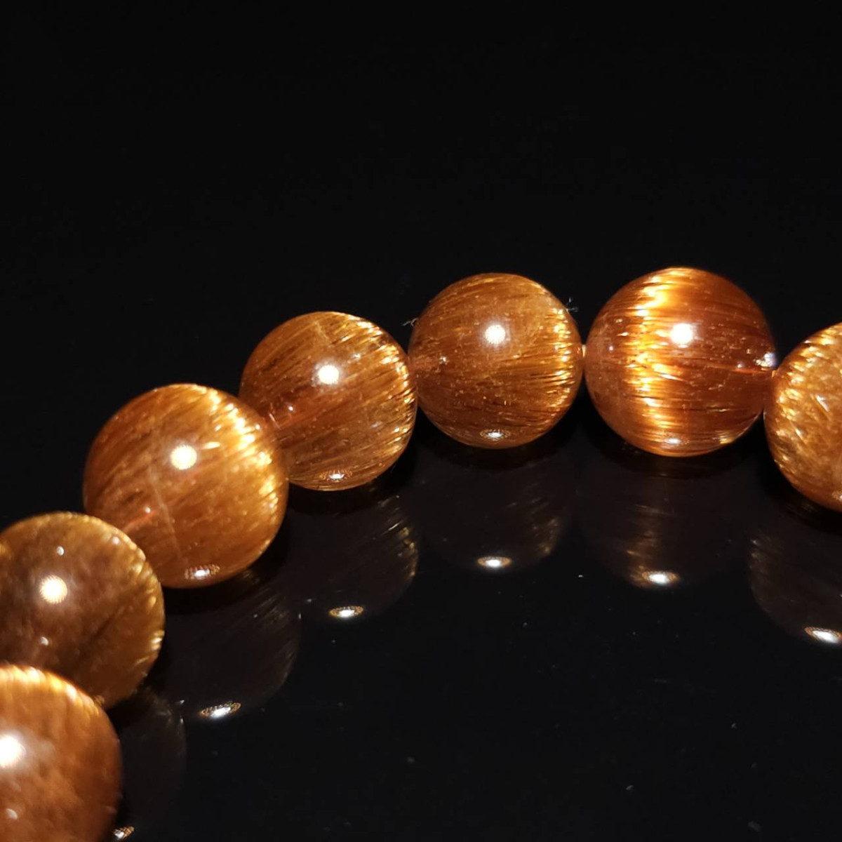 【精品典藏】紅銅鈦手珠 正金橘色階 稀有款 滿、順是紅銅鈦精品的要件 僅此一條 平常不會出現在市場的品項 藍天推薦給您