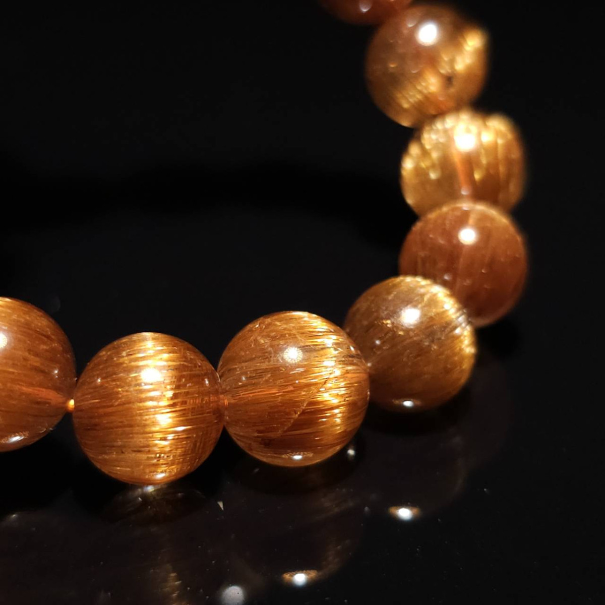 【精品典藏】紅銅鈦手珠 正金橘色階 稀有款 滿、順是紅銅鈦精品的要件 僅此一條 平常不會出現在市場的品項 藍天推薦給您