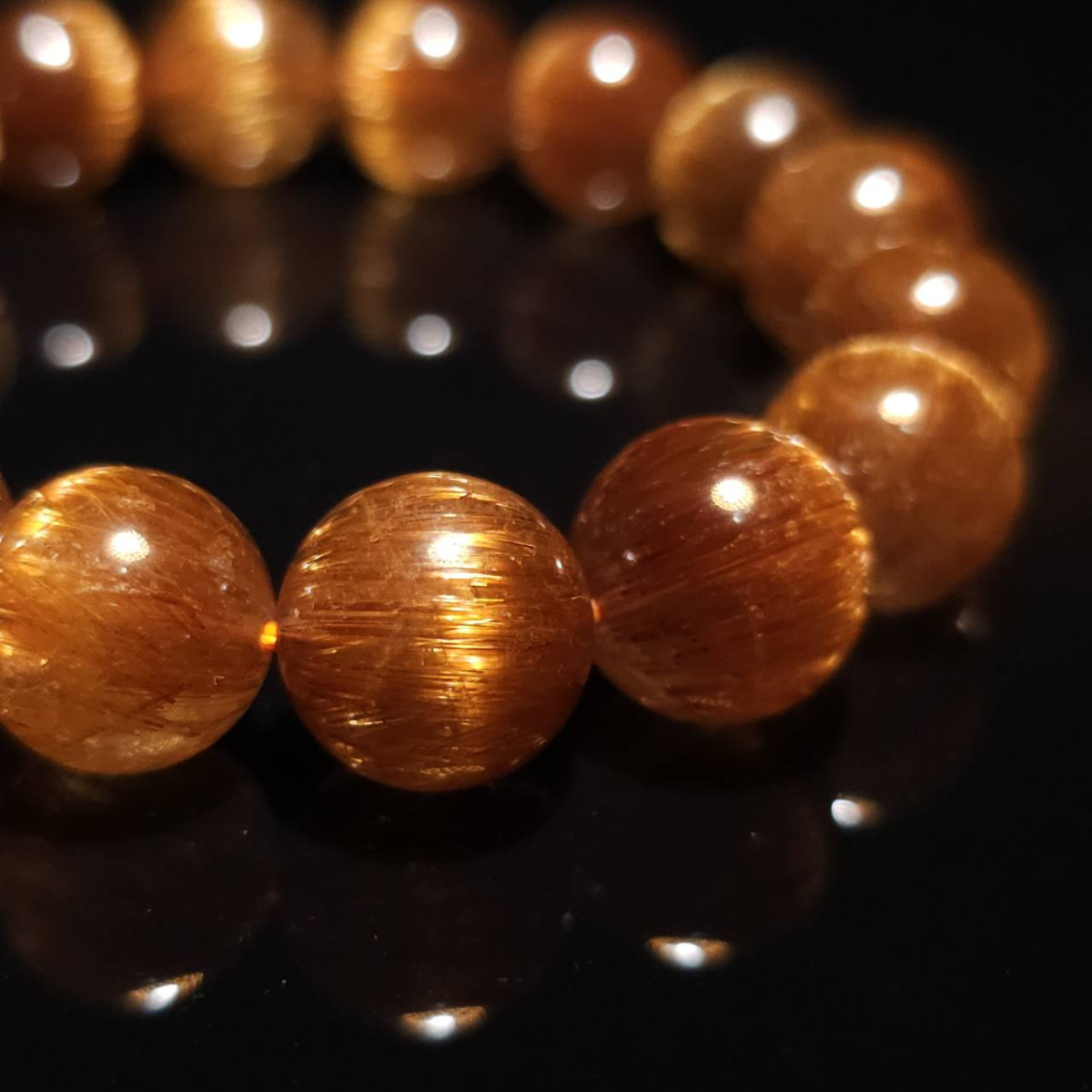 【精品典藏】紅銅鈦手珠 正金橘色階 稀有款 滿、順是紅銅鈦精品的要件 僅此一條 平常不會出現在市場的品項 藍天推薦給您