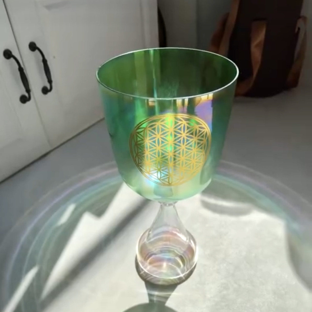 生命之花水晶聖杯/Quartz crystal singing holy grail