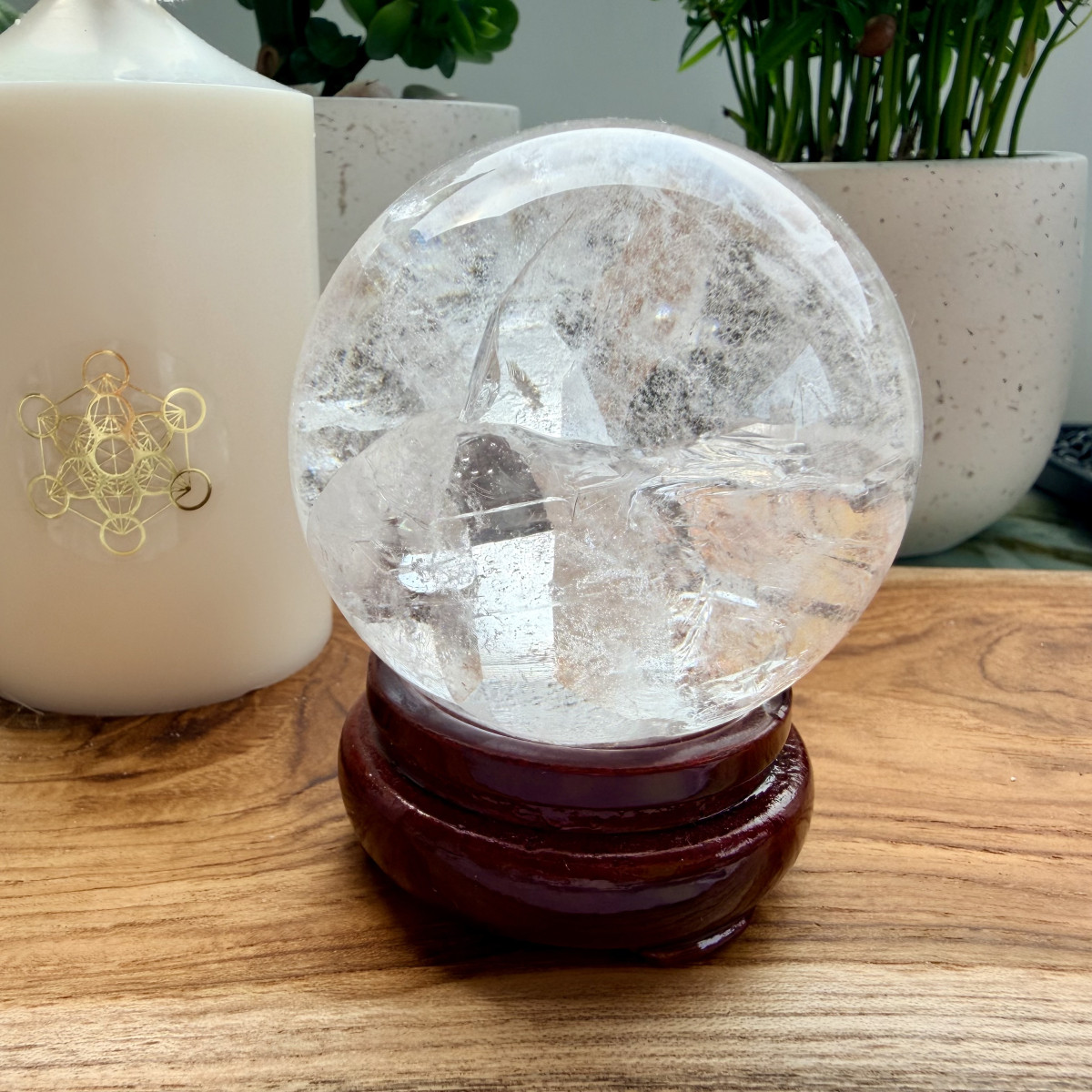 晶中晶白水晶球