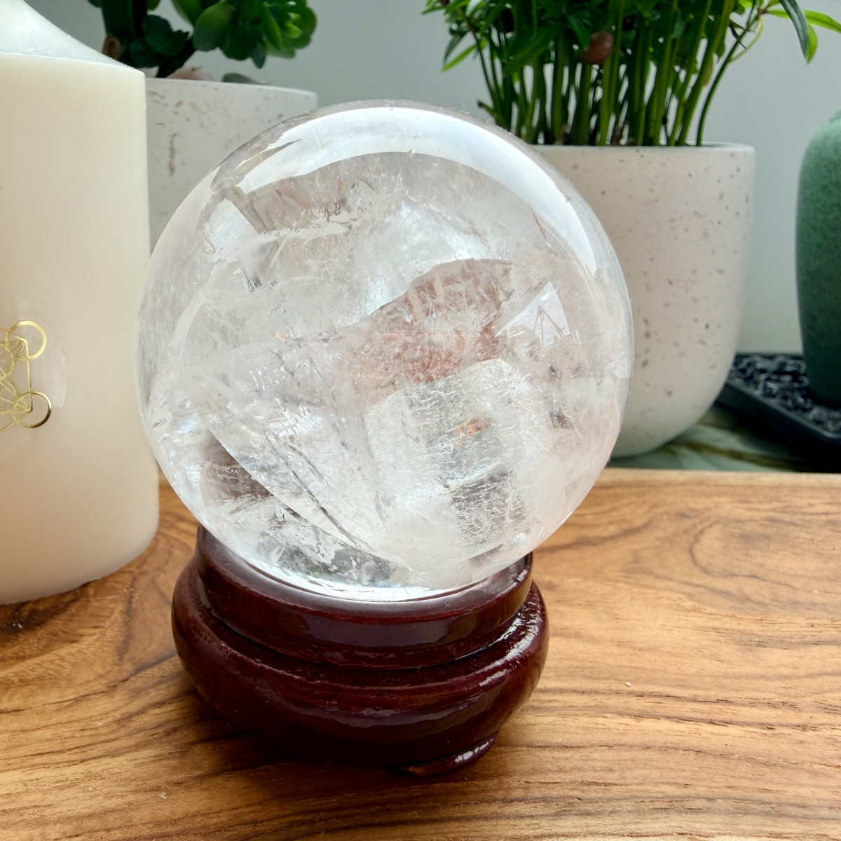 晶中晶白水晶球