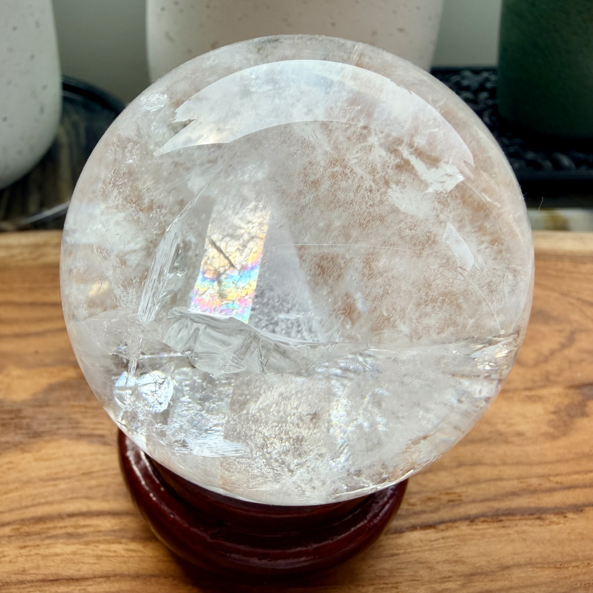 晶中晶白水晶球