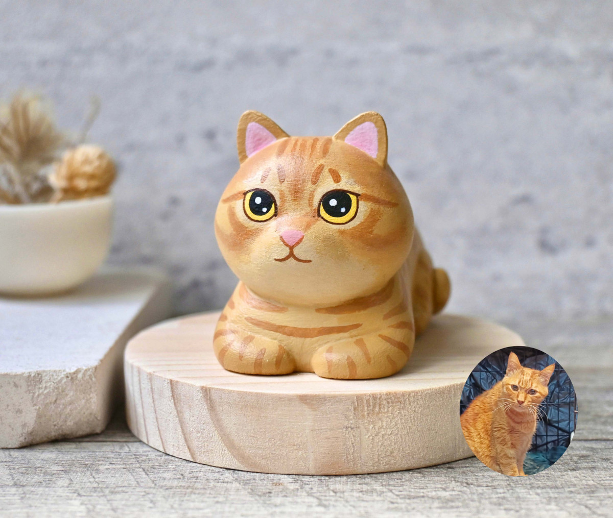 貓咪客製化公仔擺飾 來圖訂製 貓貓專區 手工雕刻小木雕 公仔