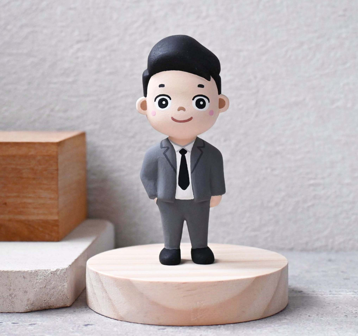 客製人物公仔 單人 可愛人偶訂製 療癒小木雕 客製化禮物