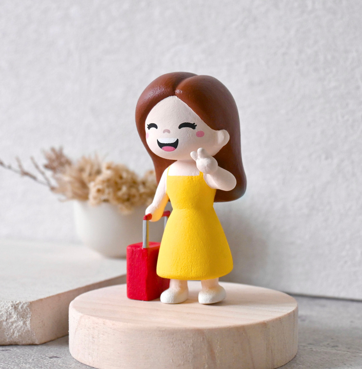客製人物公仔 單人 可愛人偶訂製 療癒小木雕 客製化禮物