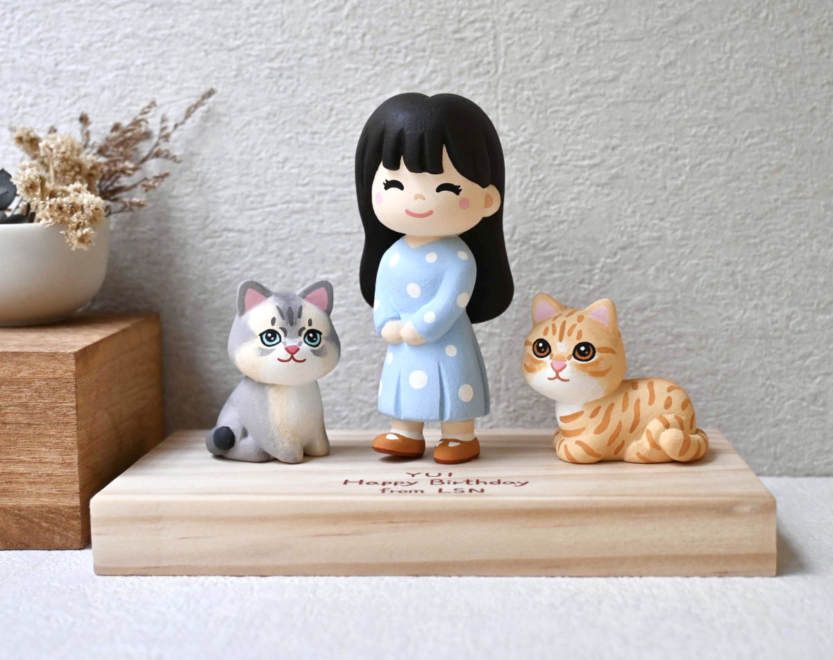 客製人物公仔 單人 可愛人偶訂製 療癒小木雕 客製化禮物