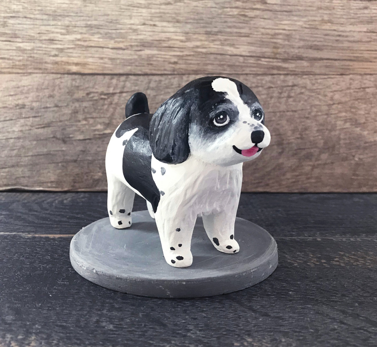 客製化狗狗公仔擺飾 來圖訂製 手工雕刻療癒小木雕 公仔擺飾