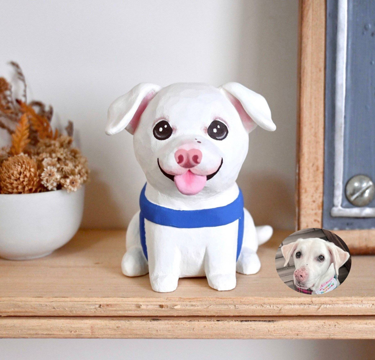 客製化狗狗公仔擺飾 來圖訂製 手工雕刻療癒小木雕 公仔擺飾