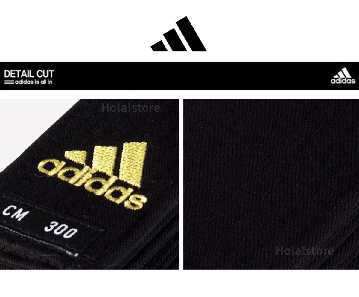 ADIDAS 愛迪達 雙圈跆拳道黑帶