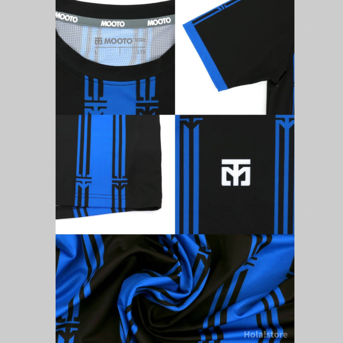 MOOTO STRIPE UNIFORM 條紋系列機能運動上衣 - 藍色