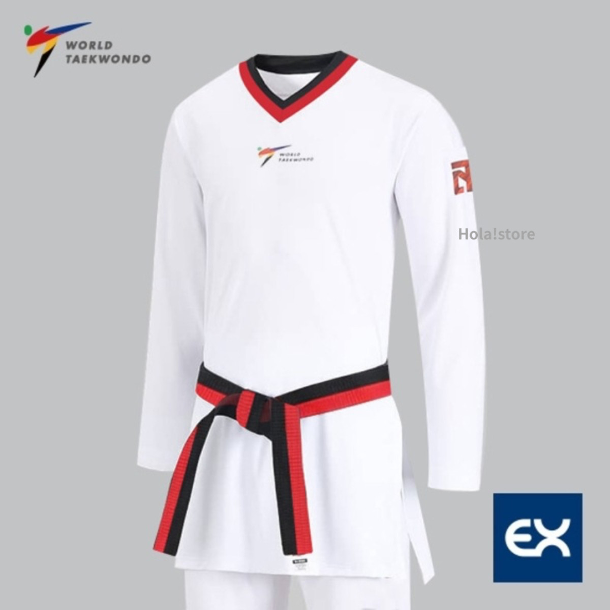 MOOTO EXTERA PRO 3 奧運縮口型 紅黑領 跆拳道服