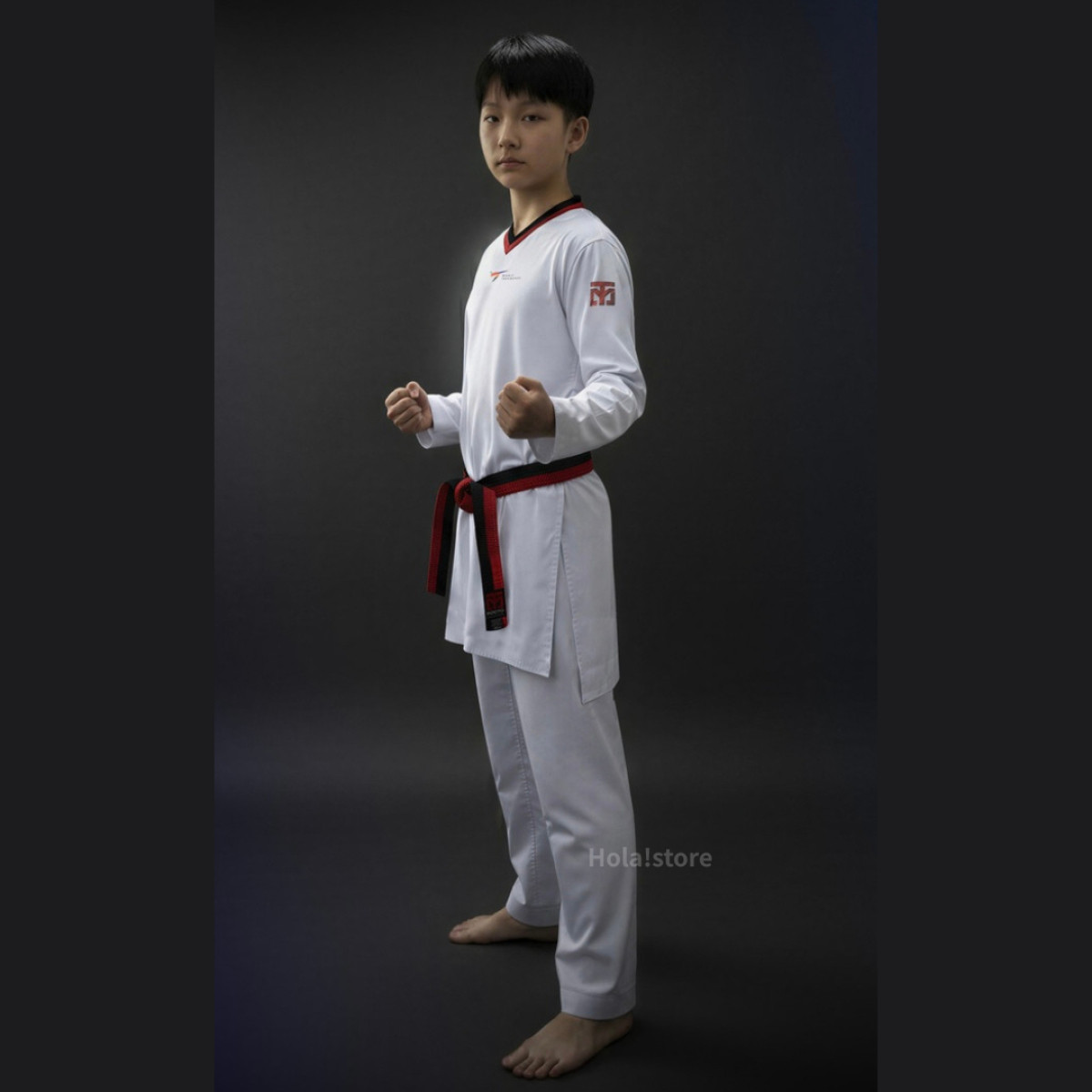 MOOTO EXTERA PRO 3 奧運縮口型 紅黑領 跆拳道服