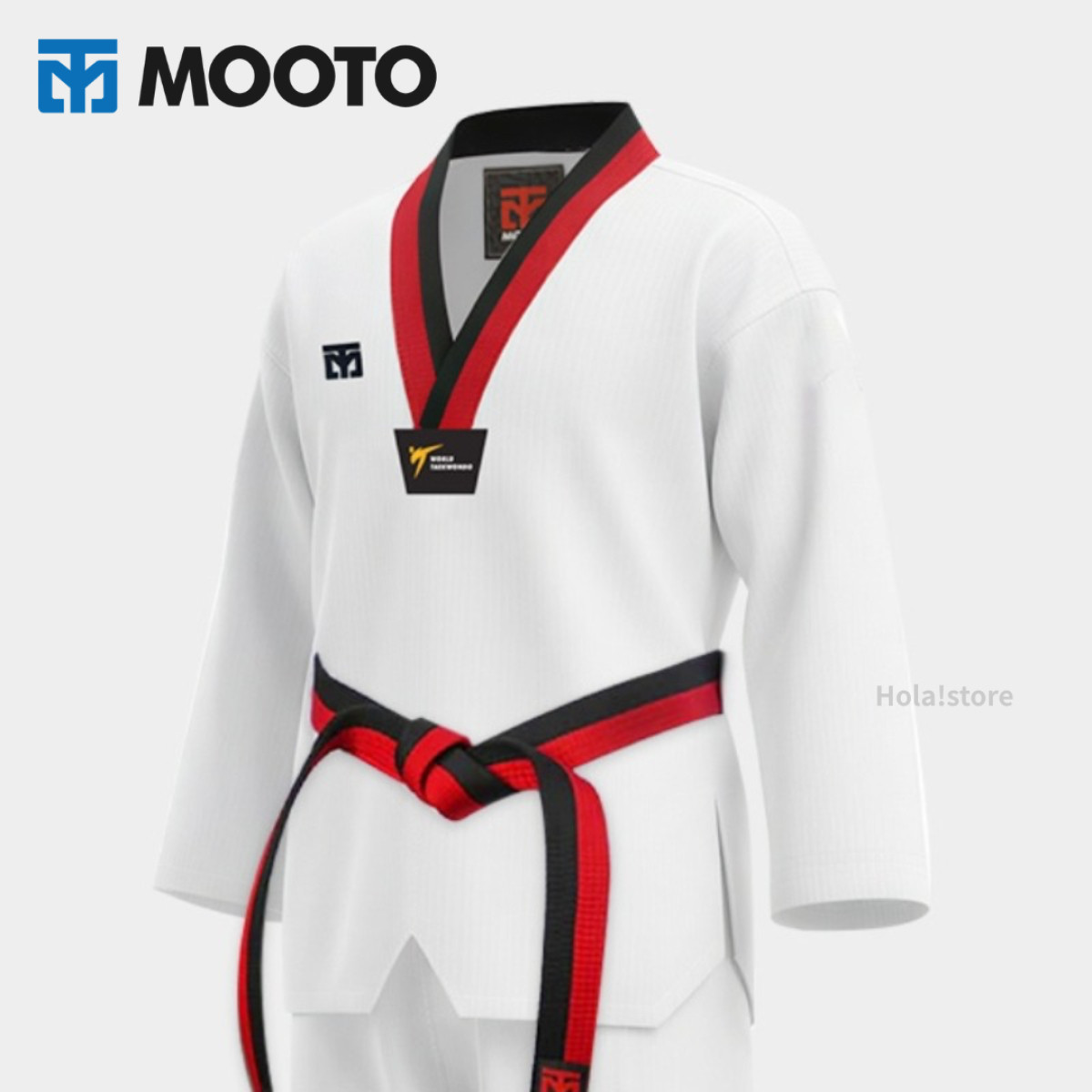 MOOTO 基本款 紅黑領 跆拳道服