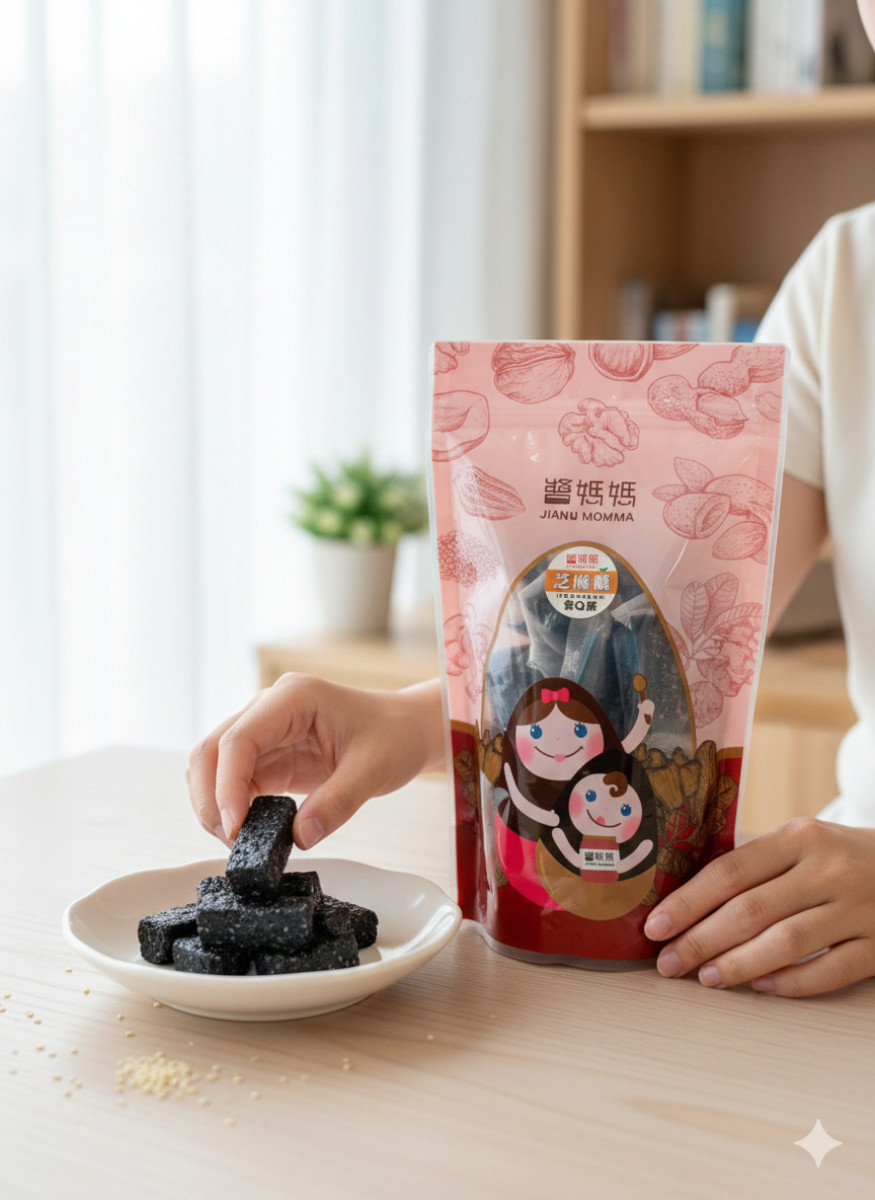 【辦公室團購推薦】醬媽媽黑芝麻糖：純麥芽打造不黏牙的高級感，上班族女性的健康零食首選！