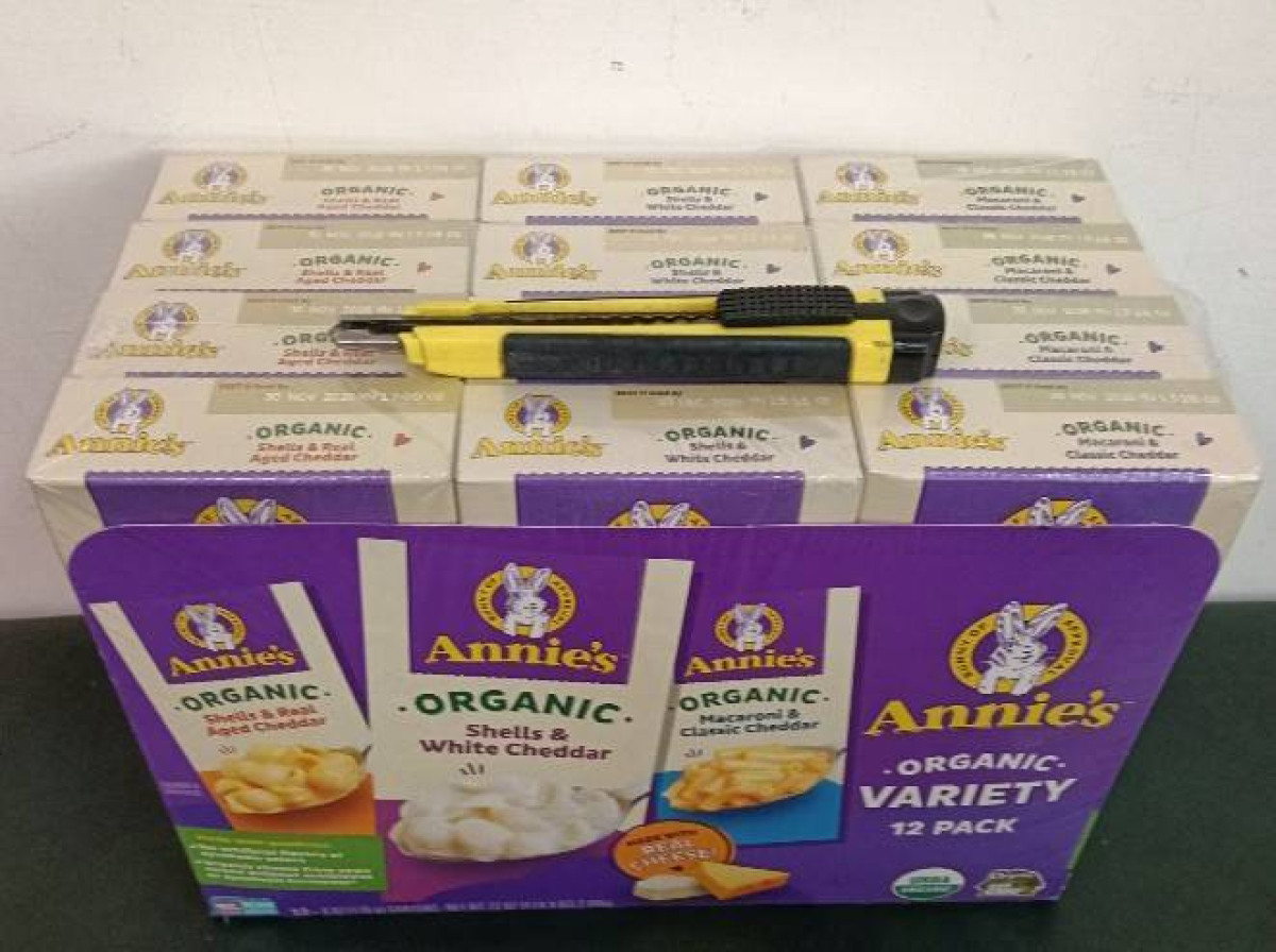 【台灣COSTCO獨賣/美國知名品牌】安妮兔子/有機起司通心粉起司貝殼麵12入組 (2組免運/未滿請另選運費入購物車)《超值一盒2-3人份/三種人氣起司口味一次滿足》