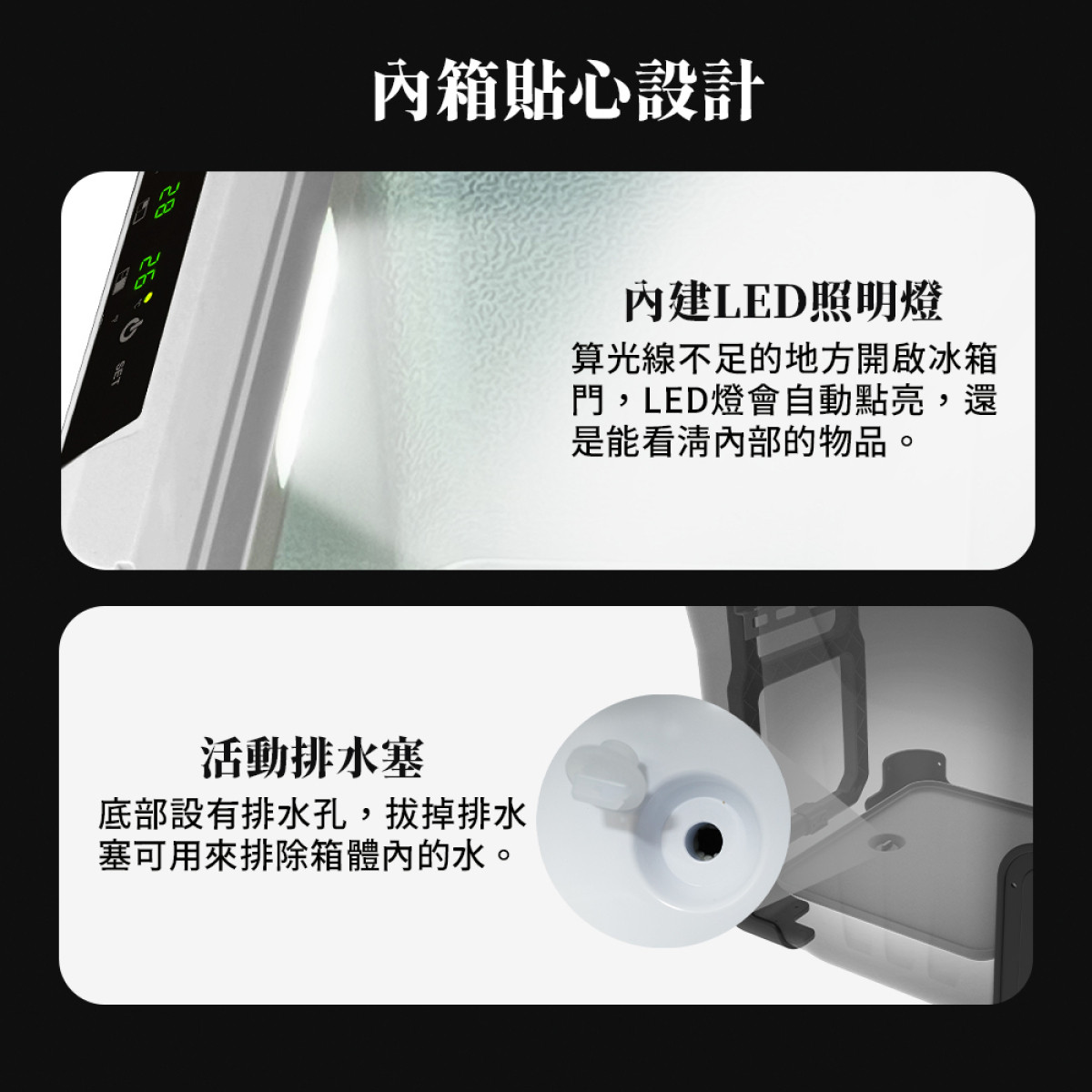 【最新第二代/業界最先進機種/雙槽雙溫控/冷凍-20℃ ~冷藏20℃/家用電源/車用點煙器電源】GP-MCR02 45L雙槽雙溫控行動冰箱 (獨特精緻時尚/一機多用/複合式多功能/居家外出隨時可用)
