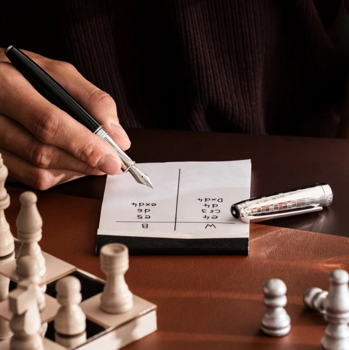 【長益鋼筆】caran d'ache 卡達 Léman 利曼 Damier 棋盤格 鋼筆套裝 黑色皮革筆套 瑞士