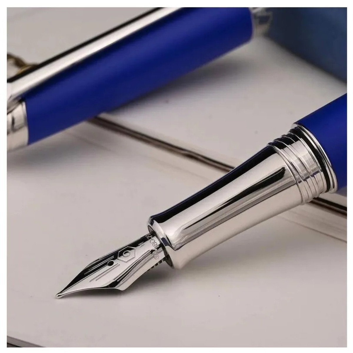 【長益鋼筆】卡達 caran d'ache 利曼 leman 套裝 KLEIN BLUE 克萊因藍 18K 鋼筆墨水禮盒 瑞士