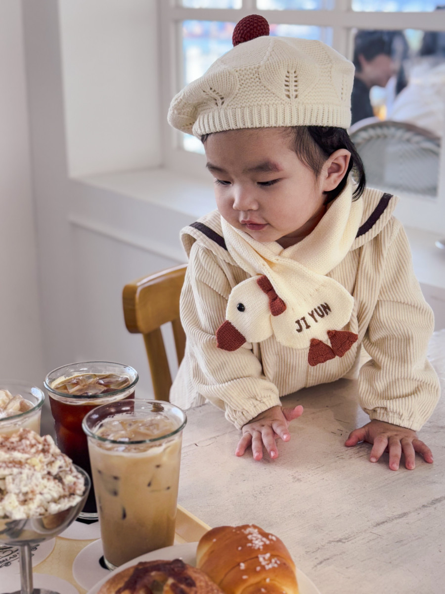 韓國刺繡｜唯美冬季針織刺繡貝蕾帽