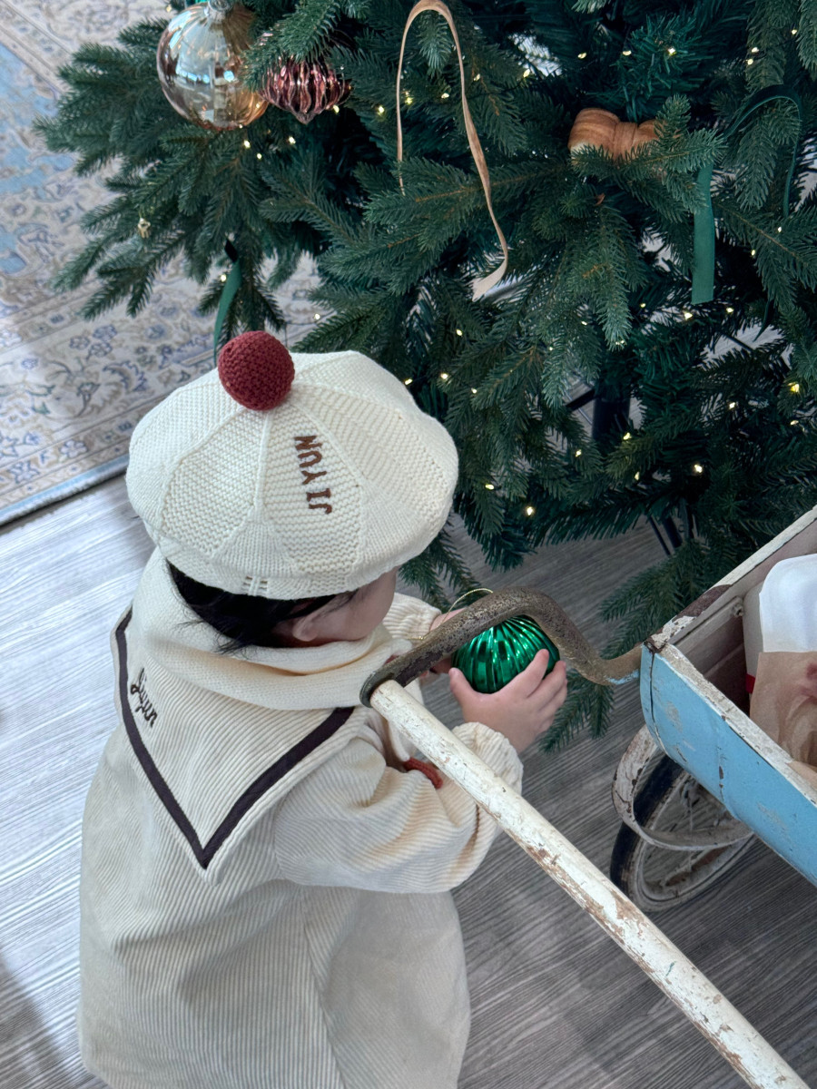 韓國刺繡｜唯美冬季針織刺繡貝蕾帽