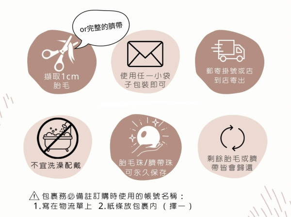 臍帶胎毛準備流程